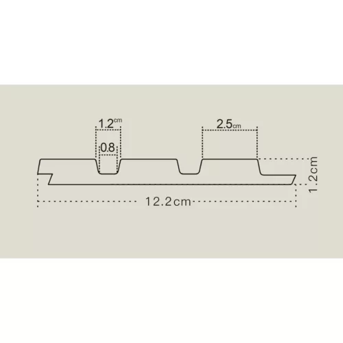 OLMO Fekete Lamelio fa hatású lamella falburkolat, vízálló bordázott falpanel  (12,2x270cm)