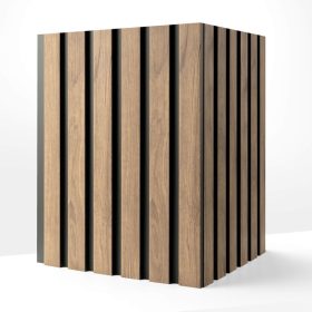   OLMO Tölgy Lamelio lamella falburkolat, újrahasznosított bordás panel (12,2x270cm)