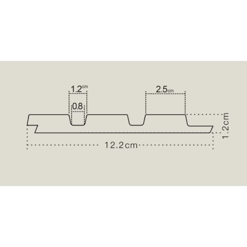 OLMO Tölgy Lamelio lamella falburkolat, újrahasznosított bordás panel (12,2x270cm)