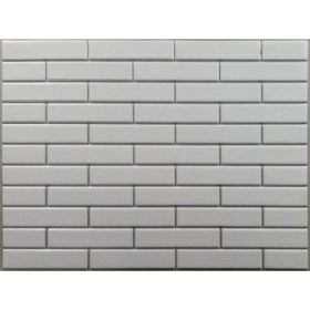   M-FLEX pvc dekor fehér színben, tégla panel-1, vízálló fali dekor panel