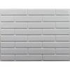 M-FLEX pvc téglamintás dekor panel-3, műanyag falburkoló elem, fehér színben