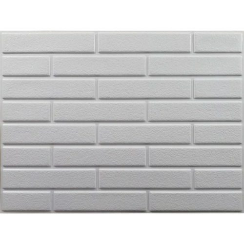 M-FLEX pvc téglamintás dekor panel-3, műanyag falburkoló elem, fehér színben