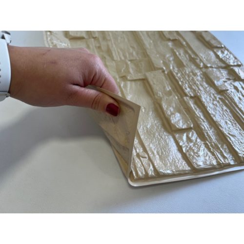 M-FLEX pvc panel, bézs színben, kőmintás 0531-K02 beltéri falburkolat