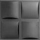 Polistar Pillow fekete modern design polisztirol panel (50x50cm)