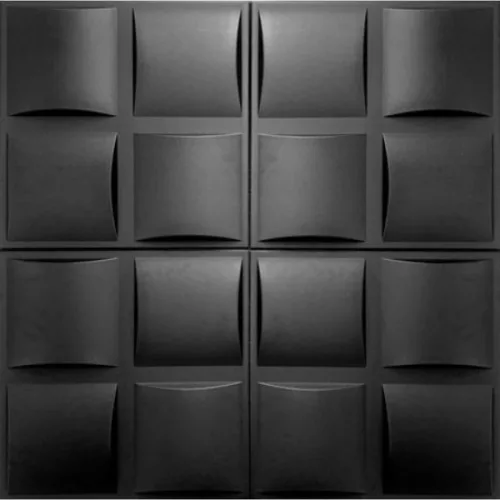 Polistar Pillow fekete modern design polisztirol panel (50x50cm)