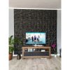 Polistar Diament modern fekete polisztirol panel, gyémánt mintás beltéri falipanel (50x50cm)