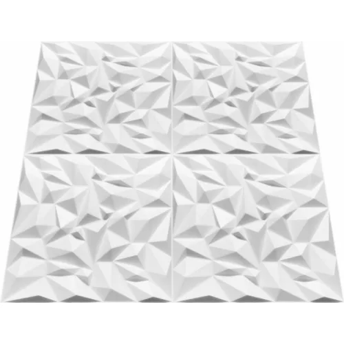 Polistar Ametyszt fehér festhető polisztirol falpanel, burkolat (50x50cm)