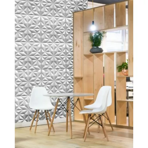 Polistar Onyx fehér festhető polisztirol falpanel (50x50cm)