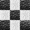 Polistar Ametyszt fekete modern polisztirol falpanel burkolat, 3d dekorpanel falra (50x50cm)