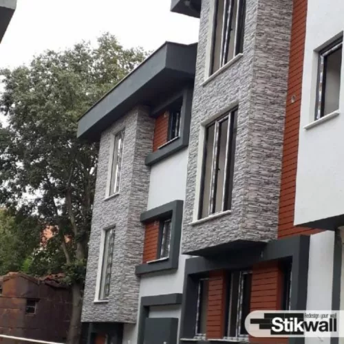 STIKWALL 656-2002 szürke szeletelt kő falburkolat (120x30cm) kőmintás falpanel