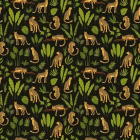 Dimex tapéta, Leopárd és levelek mintás, 7,5m2/tekercs